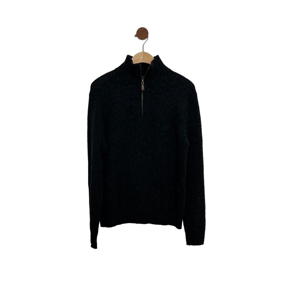 J.Crew Premium Mens 100% Lambswool Long Sleeve Sweater Size Medium Gray